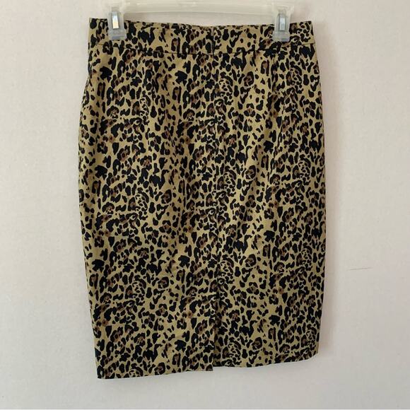 Jcrew Leopard Print Bi-Stretch No 2 Pencil Skirt AK697 - Picture 3 of 7